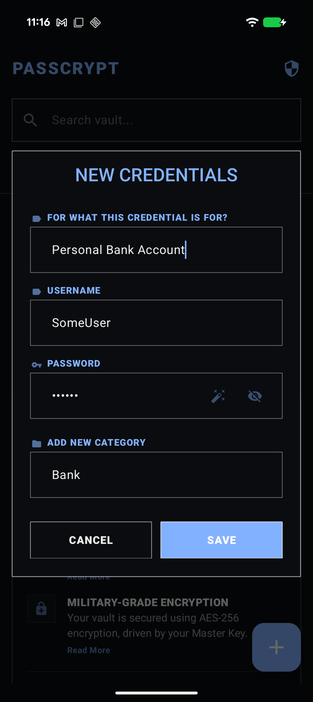 PassCrypt App Home (Light)