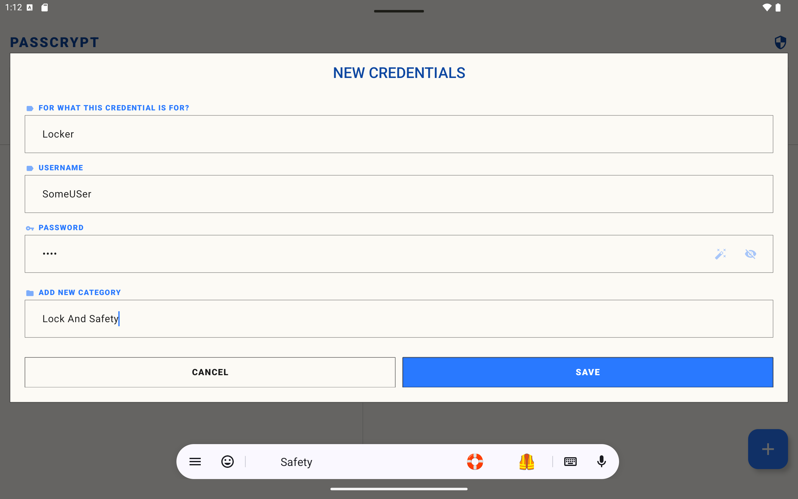 PassCrypt Tablet Security Info (Light)